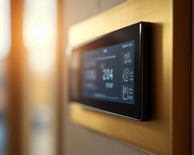 Luxury smart automation interface in art deco setting